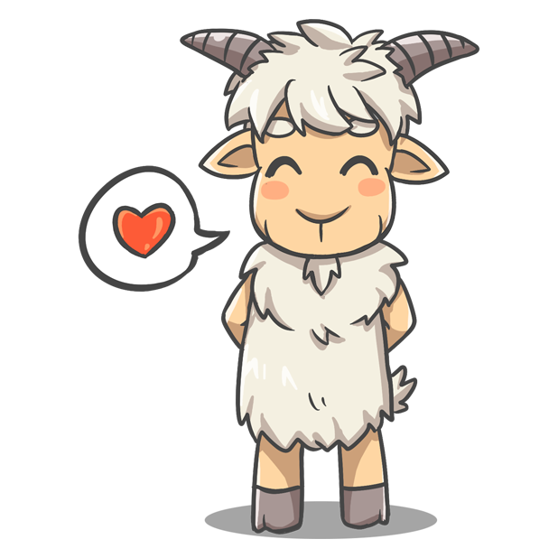 Goat Love Goat Sticker
