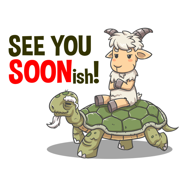 See You Soonish Goat Sticker