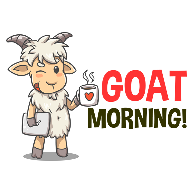 Goat Morning Goat Sticker